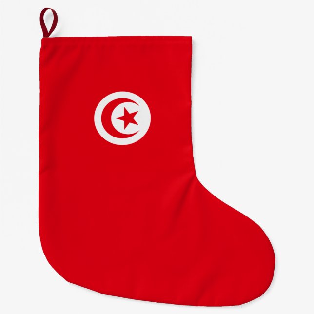 Tunesische Flagge (Tunesien) (Islamischer Halbmond Großer Weihnachtsstrumpf (Vorderseite)