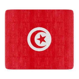 Tunesische Flagge (Tunesien) (Islamischer Halbmond Schneidebrett