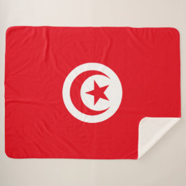 Tunesische Flagge (Tunesien) (Islamischer Halbmond Sherpadecke