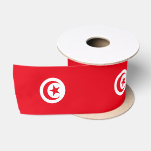 Tunesische Flagge & Tunesien - Reise, Urlaub/Sport Satinband