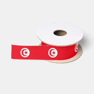 Tunesische Flagge & Tunesien - Reise, Urlaub/Sport Satinband