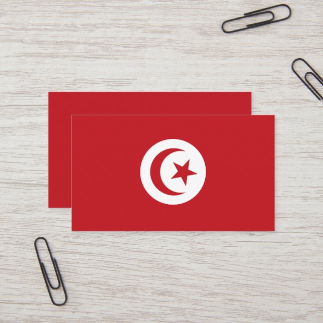 Tunesische Flagge Visitenkarte (Vorderseite/Rückseite Beispiel)