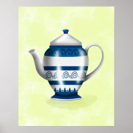 Tunesische handgemachte Töpferwaren (Teekanne) Tei Poster