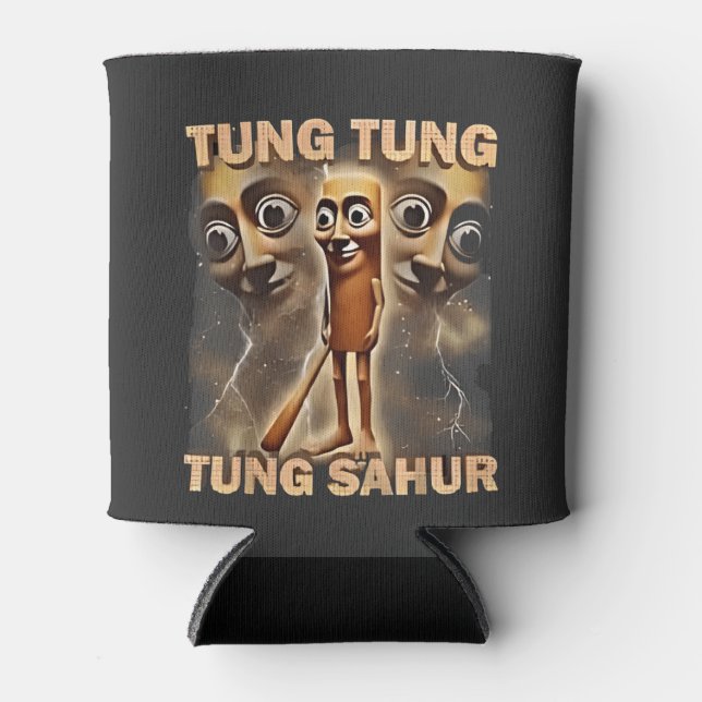 Tung tung sahur Brainrot Meme Dosenkühler (Vorderseite)
