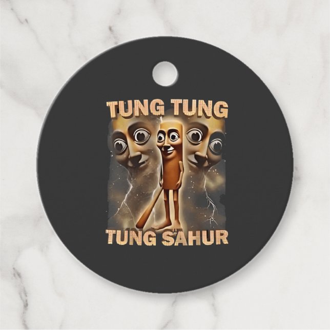 Tung tung sahur Brainrot Meme Geschenkanhänger (Vorderseite)