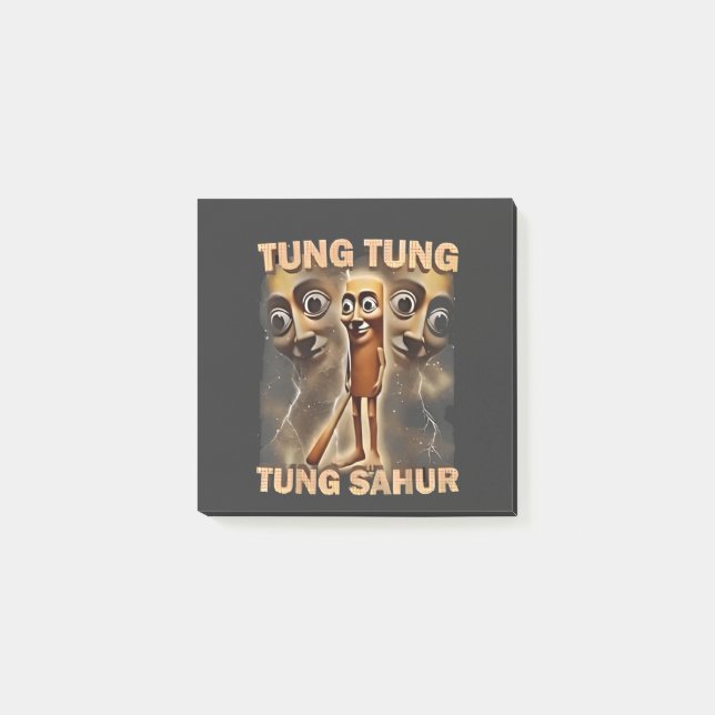 Tung tung sahur Brainrot Meme Post-it Klebezettel (Vorderseite)