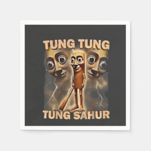 Tung tung sahur Brainrot Meme Serviette