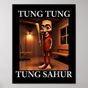 Tung Tung Tung Sahur Italienisch Brainrot Meme Fun Poster