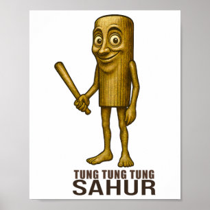 Tung Tung Tung Sahur - Lustige italienische Brainr Poster