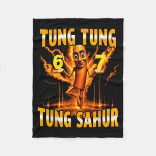 Tung Tung Tung Sahur ruft 67 Six Seven Meme Fleecedecke