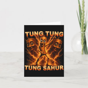 Tung Tung Tung Sahur ruft Tanz Meme Karte