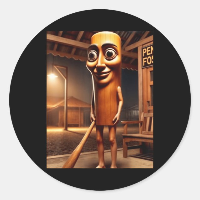 Tung Tung Tung Sahur Runder Aufkleber (Vorderseite)