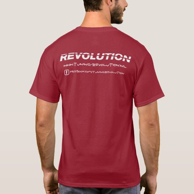 Tuning Revolution - Witte tekst - Facebook T-Shirt (Rückseite)