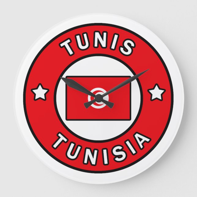 Tunis Tunesien Große Wanduhr (Vorderseite)