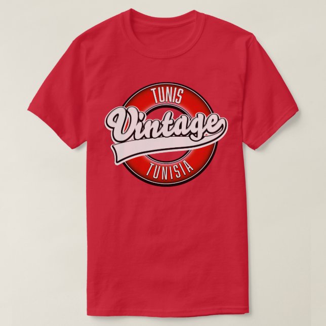 Tunis Tunis Vintager Stil T-Shirt (Design vorne)
