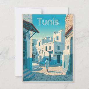 Tunis vintage postkarte