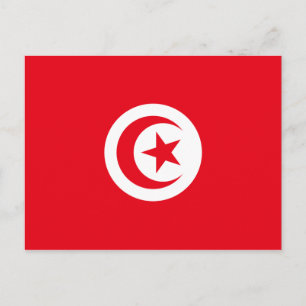 Tunisia-Flagge Postkarte