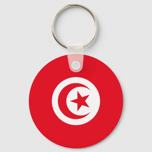 Tunisia-Flagge Schlüsselanhänger (Vorderseite)