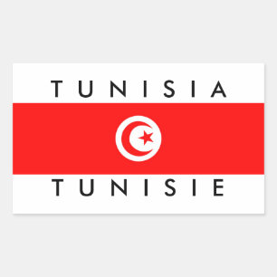 Tunisia-Ländername-Symbol Rechteckiger Aufkleber