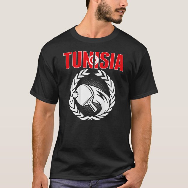 Tunisia Ping Pong  Tunisia Table Tennis Team Suppo T-Shirt (Vorderseite)