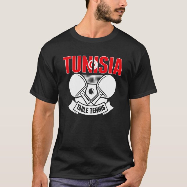 Tunisia Ping Pong  Tunisian Table Tennis Team Supp T-Shirt (Vorderseite)