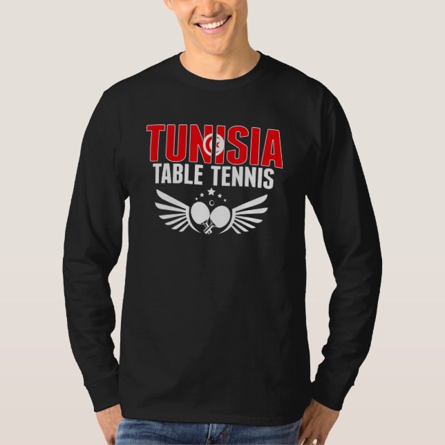 Tunisia Table Tennis   Support Tunisian Ping Pong  T-Shirt (Vorderseite)