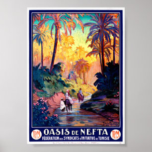 Tunisia Vintage Poster Restored