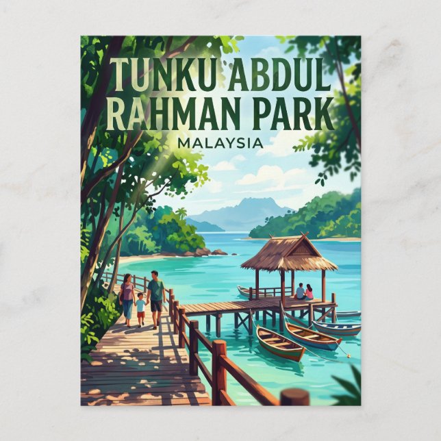 Tunku Abdul Rahman Park Malaysia Postkarte (Vorderseite)