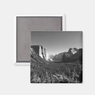 Tunnel-Ansicht Yosemite Valley Schwarz-Weiß-Foto Magnet