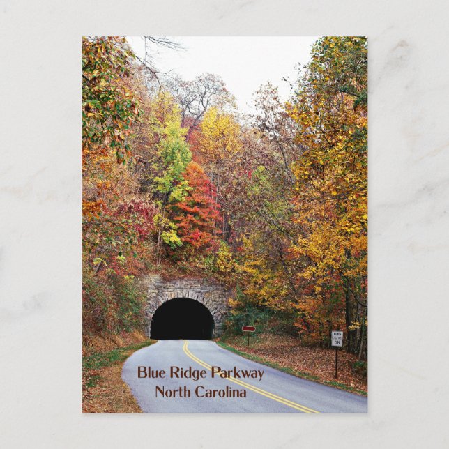 Tunnel auf dem Blue Ridge Parkway von North Caroli Postkarte (Vorderseite)