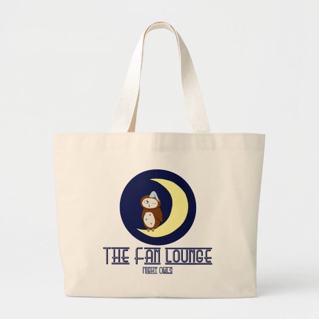 Tunnel-bohrwagenTasche der Nachteulen-b/g Jumbo Stoffbeutel (Vorne)