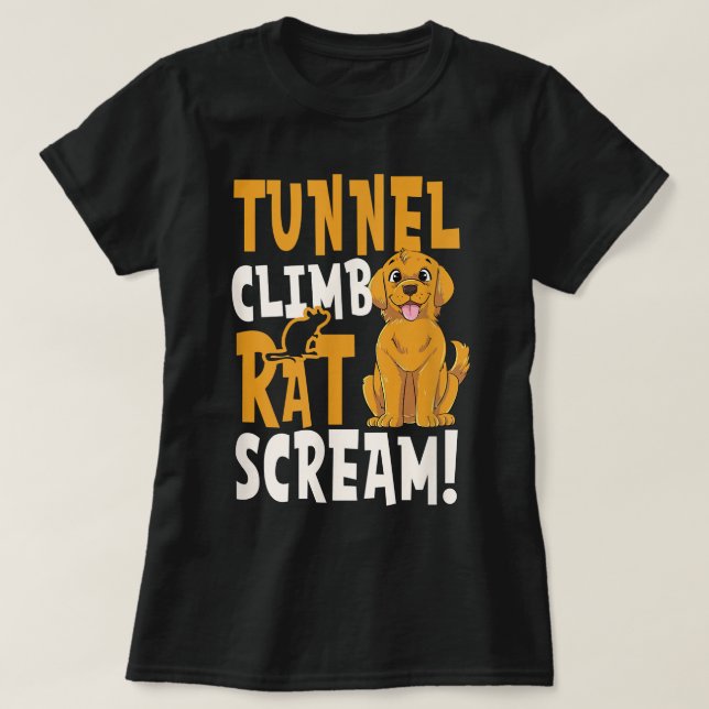 Tunnel Climb Rat Scream Design Stalljagd T-Shirt (Design vorne)
