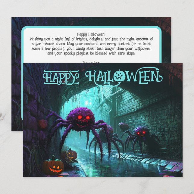Tunnel der Terrors Card Einladung (Vorne/Hinten)