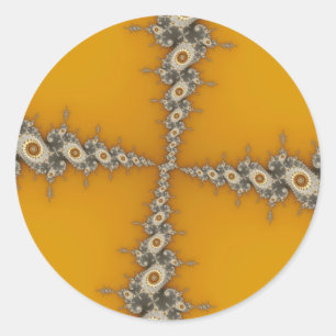 Tunnel - Fraktal-Aufkleber Runder Aufkleber