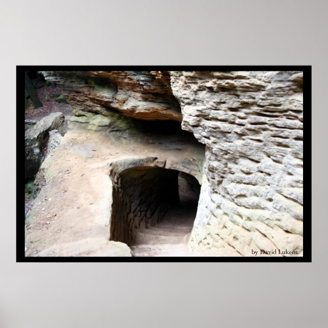 Tunnel in der Höhle des Alten Mannes Poster (Vorne)