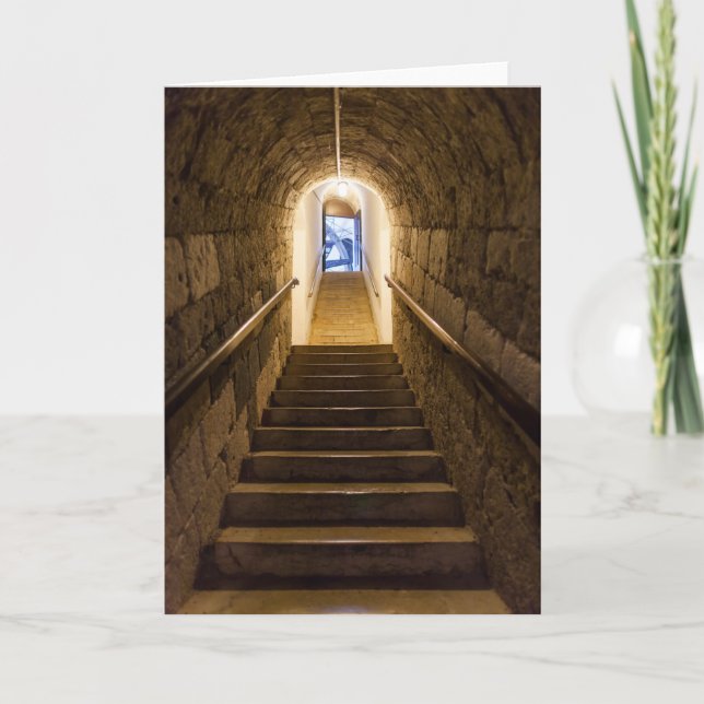 Tunnel in eine alte Salzmine Karte (Vorderseite)