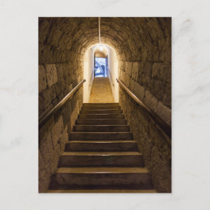 Tunnel in eine alte Salzmine Postkarte