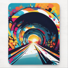 Tunnel mit Graffiti Art Mousepad