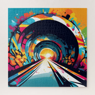 Tunnel mit Graffiti Art Puzzle