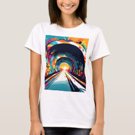 Tunnel mit Graffiti Art T-Shirt