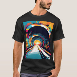 Tunnel mit Graffiti Art T-Shirt