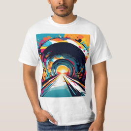 Tunnel mit Graffiti Art T-Shirt