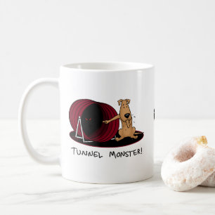 Tunnel Monster - Agility erschreckt nervösen Hund  Kaffeetasse