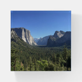 Tunnel View Yosemite Valley Blue Color Fotografy Briefbeschwerer