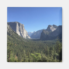 Tunnel View Yosemite Valley Blue Color Fotografy Magnet