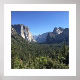 Tunnel View Yosemite Valley Blue Color Fotografy Poster