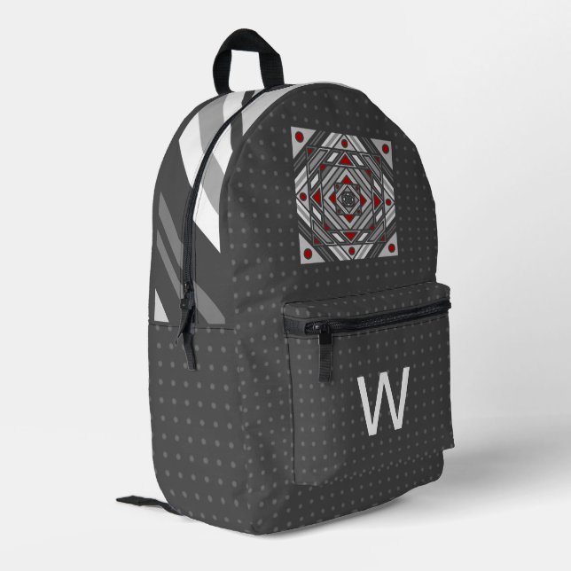 Tunnel-Vision Bedruckter Rucksack (Rückseitige Ecke links)