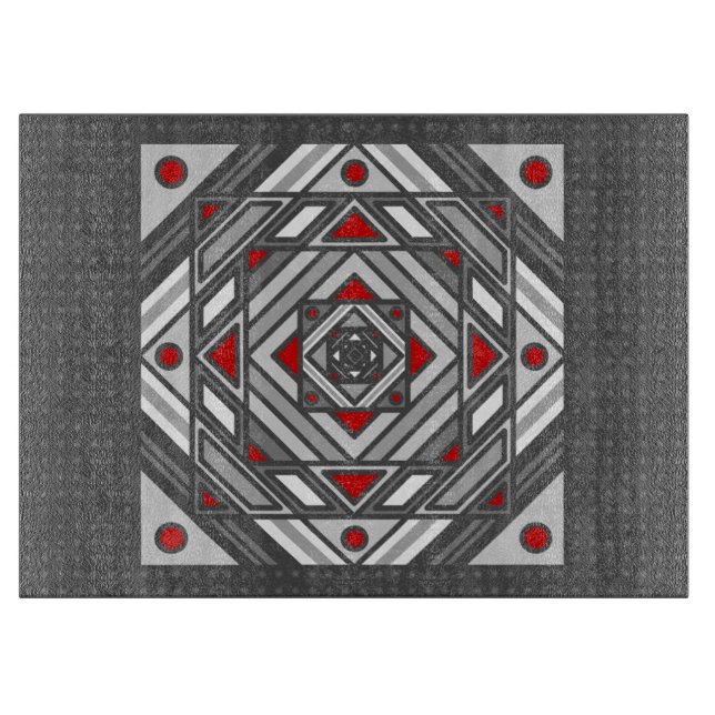 Tunnel Vision Glass Cutting Board Schneidebrett (Vorderseite)