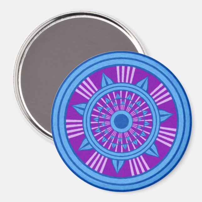 Tunnel Vision Mandala Magnet (Vorderseite/Rückseite)