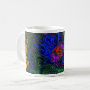 Tunnel-Vision Rainbow Fraktal Art Wrap Tasse
